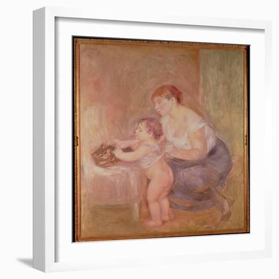 Mother and Child-Pierre-Auguste Renoir-Framed Giclee Print