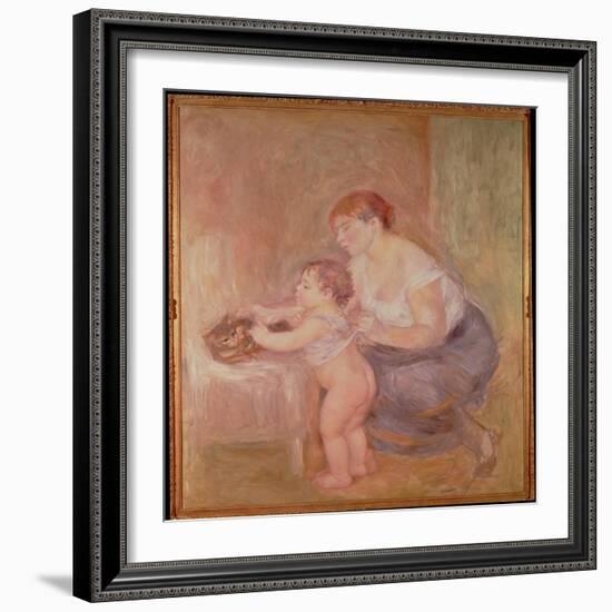 Mother and Child-Pierre-Auguste Renoir-Framed Giclee Print