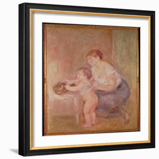 Mother and Child-Pierre-Auguste Renoir-Framed Giclee Print