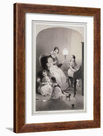 Mother and Children C1860-J Brandard-Framed Art Print