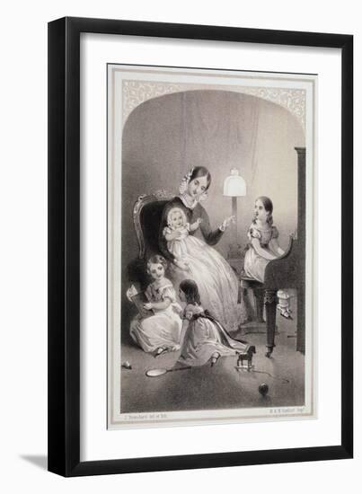 Mother and Children C1860-J Brandard-Framed Art Print