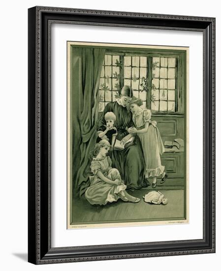 Mother and Children C1875-null-Framed Art Print