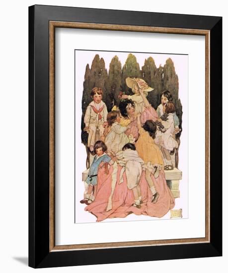 Mother and Children, from 'A Child's Garden of Verses' by Robert Louis Stevenson, Published 1885-Jessie Willcox-Smith-Framed Giclee Print