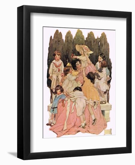 Mother and Children, from 'A Child's Garden of Verses' by Robert Louis Stevenson, Published 1885-Jessie Willcox-Smith-Framed Giclee Print