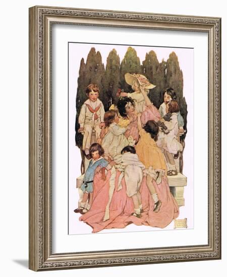 Mother and Children, from 'A Child's Garden of Verses' by Robert Louis Stevenson, Published 1885-Jessie Willcox-Smith-Framed Giclee Print