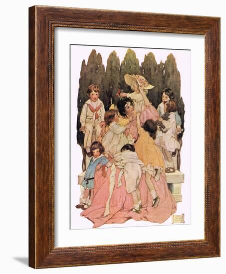 Mother and Children, from 'A Child's Garden of Verses' by Robert Louis Stevenson, Published 1885-Jessie Willcox-Smith-Framed Giclee Print