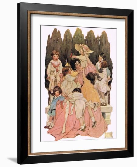 Mother and Children, from 'A Child's Garden of Verses' by Robert Louis Stevenson, Published 1885-Jessie Willcox-Smith-Framed Giclee Print