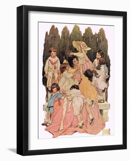 Mother and Children, from 'A Child's Garden of Verses' by Robert Louis Stevenson, Published 1885-Jessie Willcox-Smith-Framed Giclee Print
