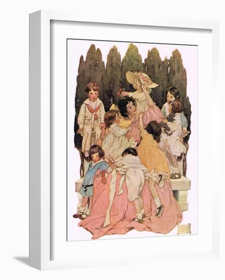Mother and Children, from 'A Child's Garden of Verses' by Robert Louis Stevenson, Published 1885-Jessie Willcox-Smith-Framed Giclee Print
