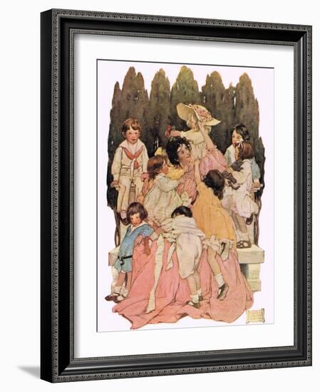 Mother and Children, from 'A Child's Garden of Verses' by Robert Louis Stevenson, Published 1885-Jessie Willcox-Smith-Framed Giclee Print