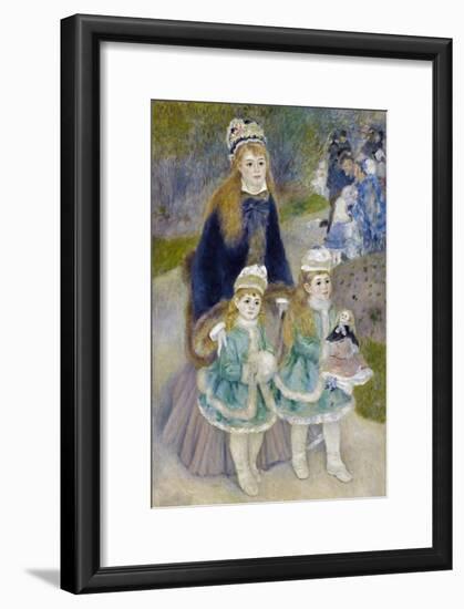 Mother and Children (La Promenad), 1874-1876-Pierre-Auguste Renoir-Framed Giclee Print