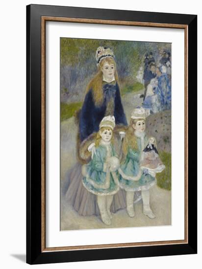 Mother and Children (La Promenade). 1874-76-Pierre-Auguste Renoir-Framed Giclee Print