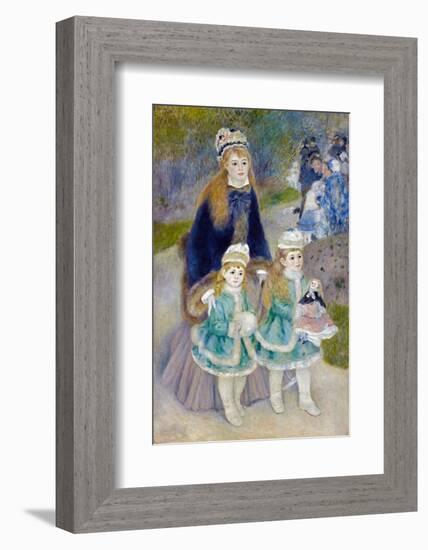 Mother and Children (La Promenade) by Pierre-Auguste Renoir-Fine Art-Framed Photographic Print