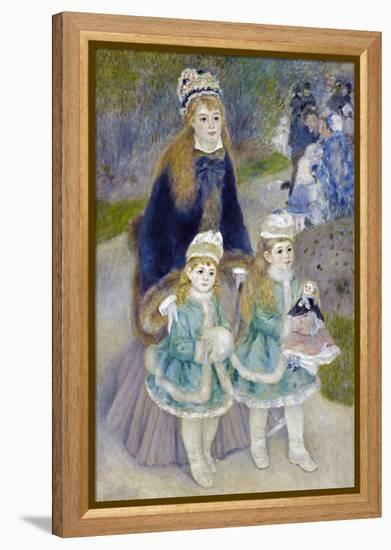 Mother and Children (La Promenade)-Pierre-Auguste Renoir-Framed Premier Image Canvas