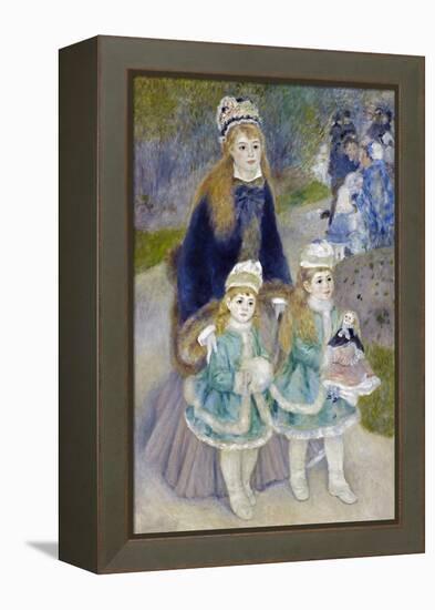 Mother and Children (La Promenade)-Pierre-Auguste Renoir-Framed Premier Image Canvas