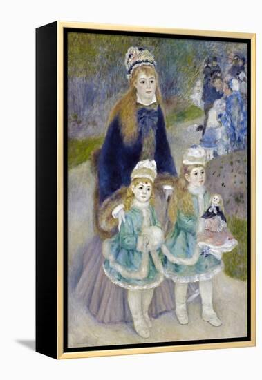 Mother and Children (La Promenade)-Pierre-Auguste Renoir-Framed Premier Image Canvas