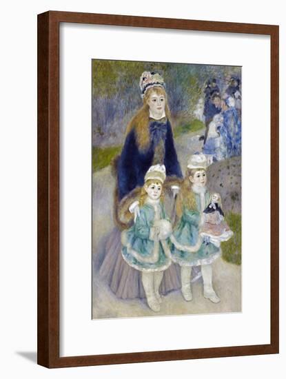 Mother and Children (La Promenade)-Pierre-Auguste Renoir-Framed Giclee Print