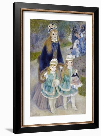 Mother and Children (La Promenade)-Pierre-Auguste Renoir-Framed Giclee Print