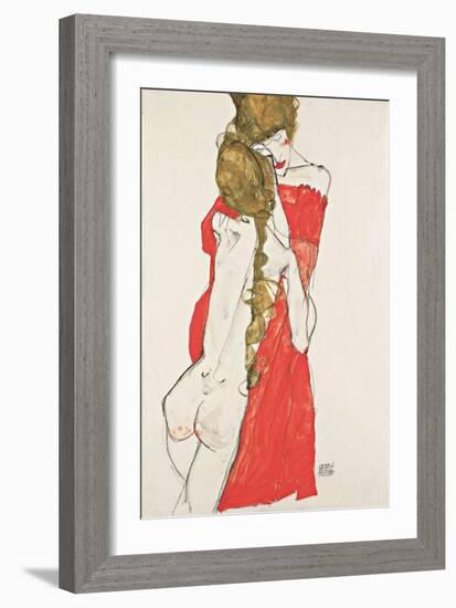 Mother and Daughter, 1913-Egon Schiele-Framed Giclee Print