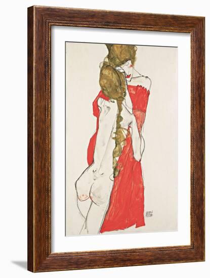 Mother and Daughter, 1913-Egon Schiele-Framed Giclee Print