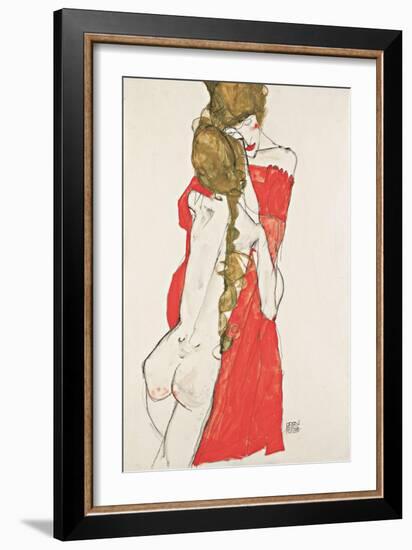 Mother and Daughter, 1913-Egon Schiele-Framed Giclee Print