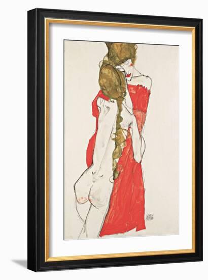 Mother and Daughter, 1913-Egon Schiele-Framed Giclee Print