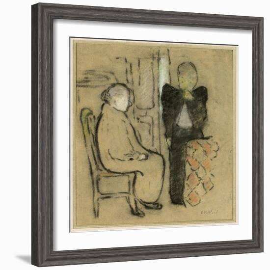 Mother and Daughter, C.1892-Edouard Vuillard-Framed Giclee Print