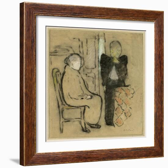 Mother and Daughter, C.1892-Edouard Vuillard-Framed Giclee Print