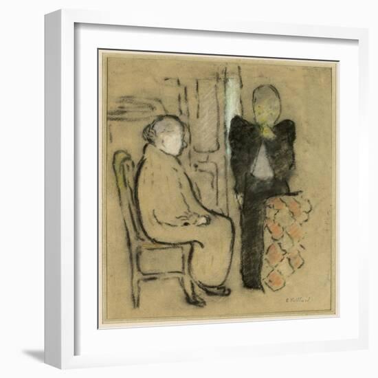 Mother and Daughter, C.1892-Edouard Vuillard-Framed Giclee Print