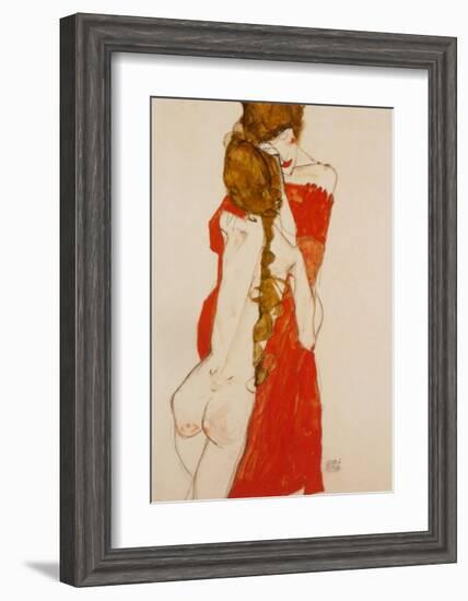 Mother and Daughter, c.1913-Egon Schiele-Framed Art Print