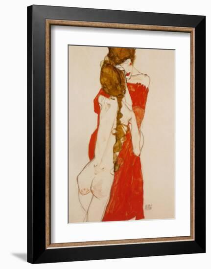 Mother and Daughter, c.1913-Egon Schiele-Framed Art Print