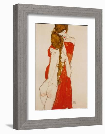 Mother and Daughter, c.1913-Egon Schiele-Framed Art Print