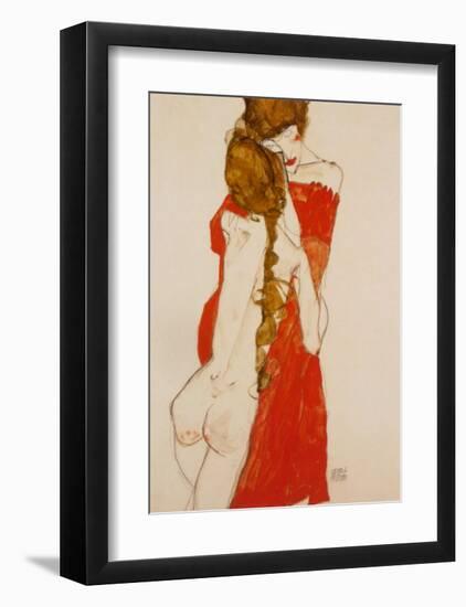 Mother and Daughter, c.1913-Egon Schiele-Framed Art Print