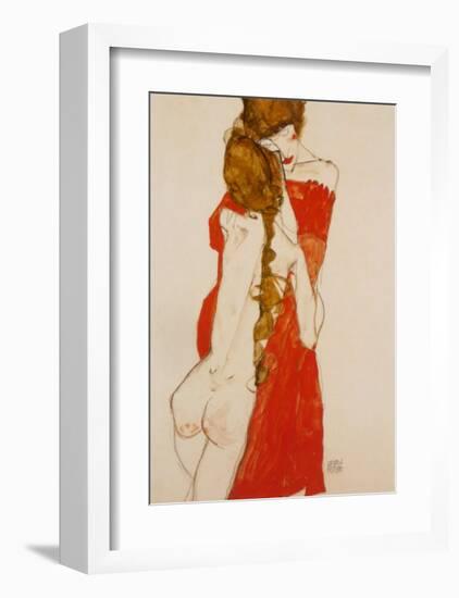 Mother and Daughter, c.1913-Egon Schiele-Framed Art Print