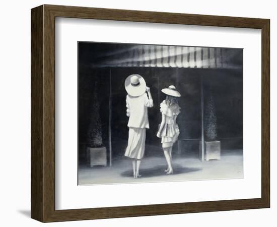 Mother and Daughter Outside a Restaurant-Lincoln Seligman-Framed Giclee Print