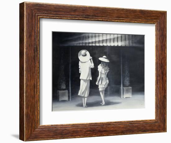 Mother and Daughter Outside a Restaurant-Lincoln Seligman-Framed Giclee Print