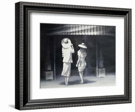 Mother and Daughter Outside a Restaurant-Lincoln Seligman-Framed Giclee Print