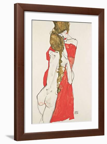 Mother and Daughter-Egon Schiele-Framed Giclee Print