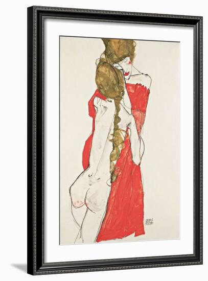 Mother and Daughter-Egon Schiele-Framed Giclee Print