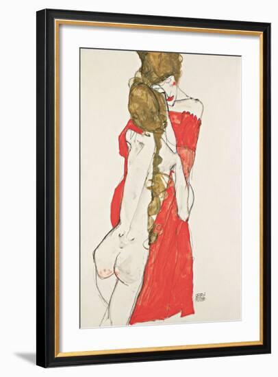 Mother and Daughter-Egon Schiele-Framed Giclee Print