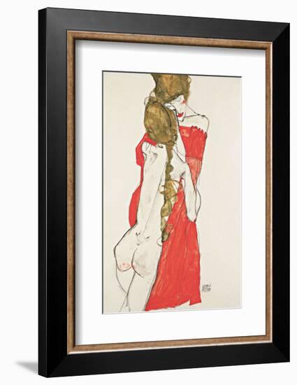 Mother and Daughter-Egon Schiele-Framed Art Print