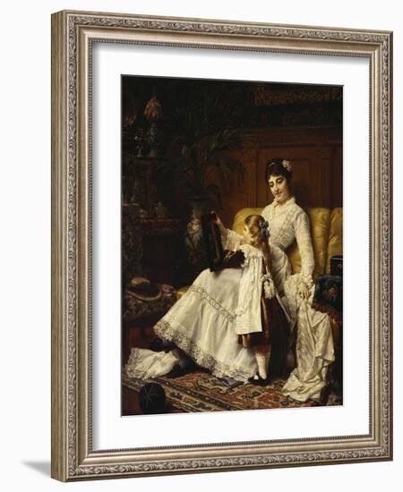 Mother and Daughter-Jan Frederick Portielje-Framed Giclee Print