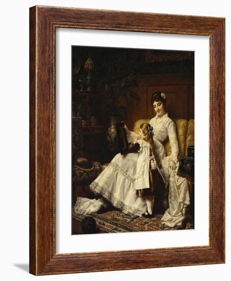 Mother and Daughter-Jan Frederick Portielje-Framed Giclee Print