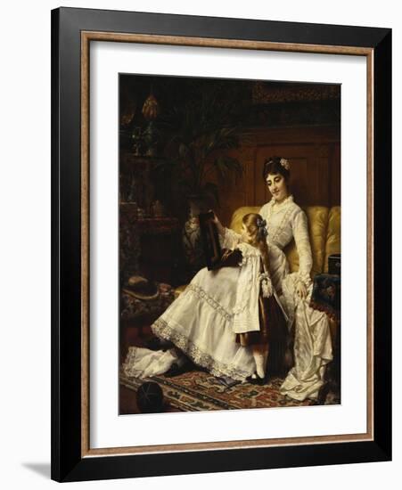 Mother and Daughter-Jan Frederick Portielje-Framed Giclee Print