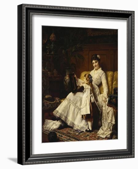 Mother and Daughter-Jan Frederick Portielje-Framed Giclee Print