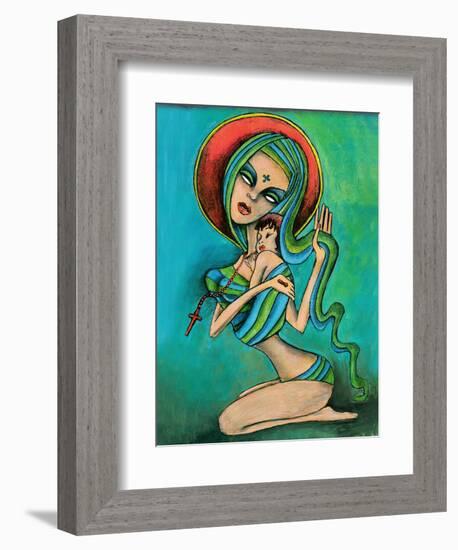 Mother and Daughter-Jami Goddess-Framed Art Print