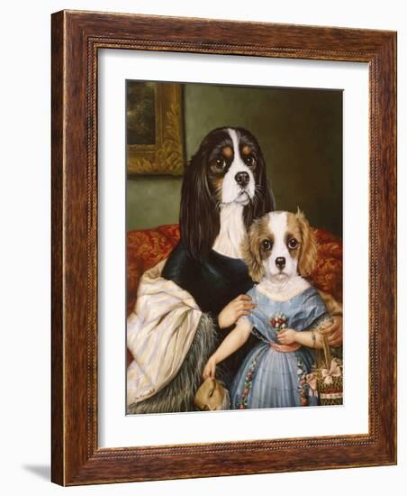 Mother and Flower Girl-Thierry Poncelet-Framed Premium Giclee Print