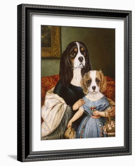 Mother and Flower Girl-Thierry Poncelet-Framed Premium Giclee Print