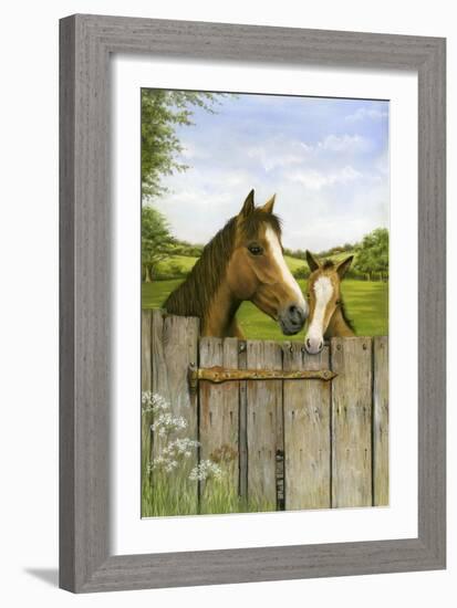 Mother and Foal-Janet Pidoux-Framed Giclee Print