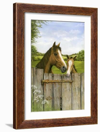 Mother and Foal-Janet Pidoux-Framed Giclee Print